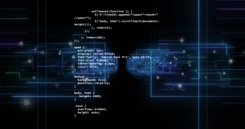 SetTimeout calls initiating JS code appearing, scrolling and appending CSS or C 库存影片 316623607