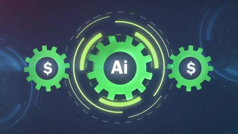 Setting Ai futuristic Technology Glowing  HUD Background Lines 4K animation. Video stock 292972683