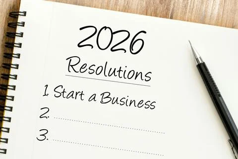 Setting Ambitious Goals for the New Year A Fresh Start with Business Resolu.. Stock Photos