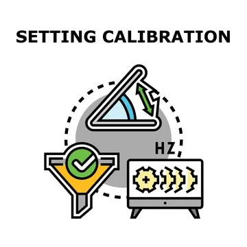 Setting and calibration process digital illustration 스톡 일러스트