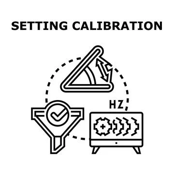 Setting and calibration process digital illustration 스톡 일러스트