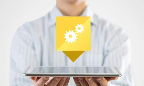 Setting application icon Stock Photos