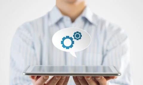 Setting application icon Stock Photos