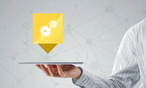 Setting application icon Stock Photos