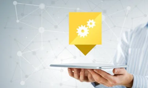 Setting application icon Stock Photos