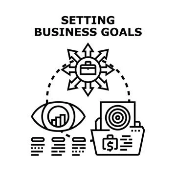Setting business goals vector concept illustration 스톡 일러스트