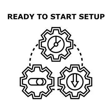 Setting up business process management system operations Stock Illustration