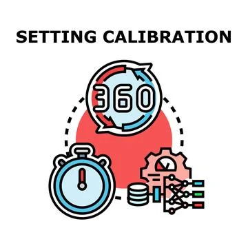 Setting calibration for process optimization and data adjustment Stock Illustration