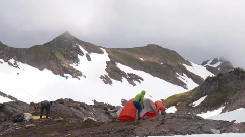 Setting Up Camp Timelapse Stock Footage 259316067