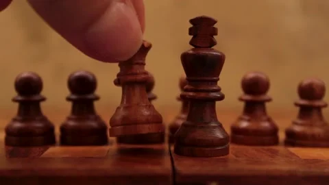 Setting up a chess board Stock Footage 142791621