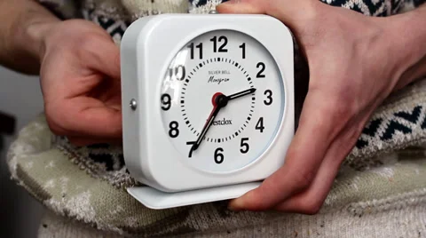 Setting Clock/Alarm Stock Footage 37335373