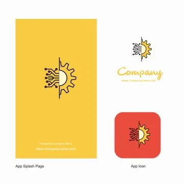 Setting  Company Logo App Icon and Splash Page Design. Creative Business App  Stock Illustration