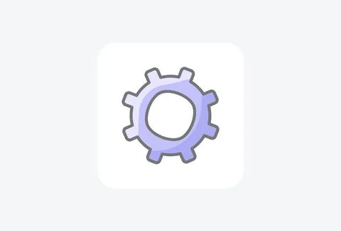 Setting, configurations, fully editable vector fill icon Stock Illustration