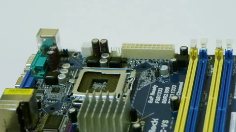 Setting up CPU processor to motherboard Stock Footage 2278423