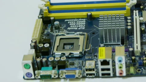 Setting up CPU processor to motherboard Stock Footage 5090186