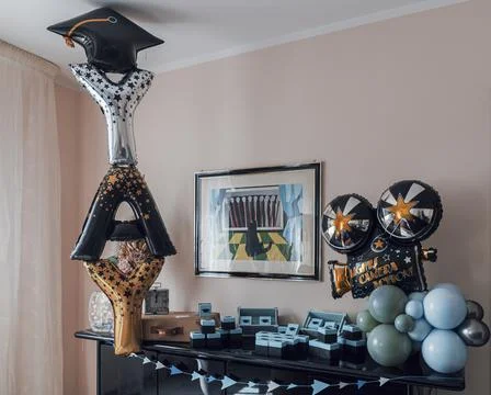 Setting up for a degree Stock Photos