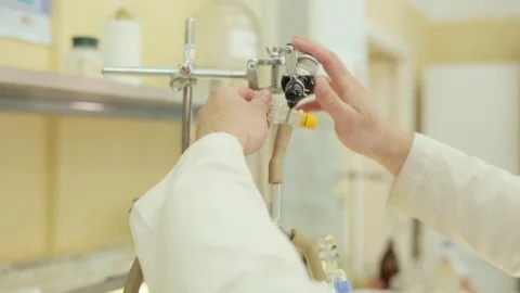 Setting up an experiment Video stock 81184628