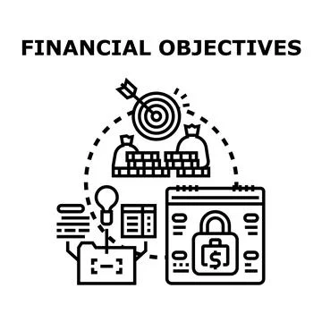 Setting financial goals and achieving investment success Stock Illustration