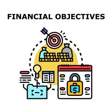 Setting financial goals and achieving investment success Stock Illustration