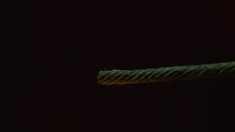 Setting fire to wick of the bomb dynamite or petard in slow motion Stock Footage 108985547