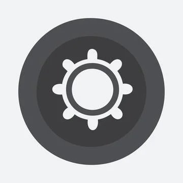 Setting flat icon for web and mobile, modern cogwheel gear minimalistic fla.. Stock Illustration