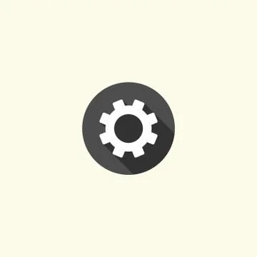 Setting gear flat icon design Stock Illustration