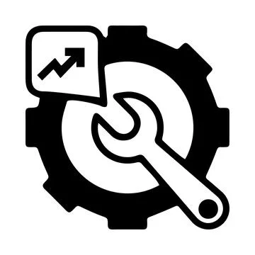 Setting, gear, maintenance, optimization icon Stockillustratie