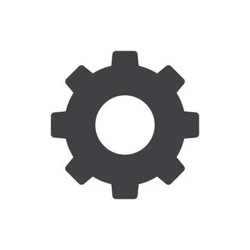Setting, Gear, Tool, Cog Isolated Flat Web Mobile Icon Vector Sign Symbol B.. Stock Illustration