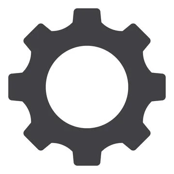 Setting, Gear, Tool, Cog Isolated Flat Web Mobile Icon Vector Sign Symbol B.. Stock Illustration