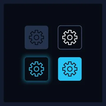 Setting gear UI elements kit Stock-Illustration