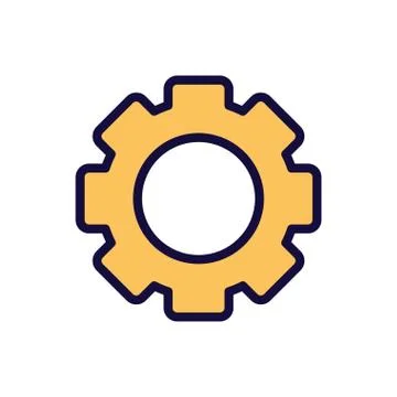 Setting gear work learning online icon Illustrazione stock