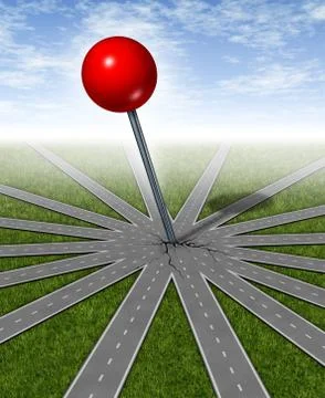Setting goals and strategy Stock Illustration