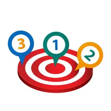 Setting of goals, objectives and targets Stock Illustration