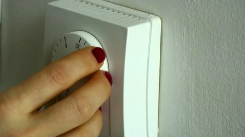 Setting Heater Termostat 스톡 동영상 46913967
