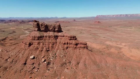 Setting Hen Butte in Valley of the Gods, Utah Stock Footage 309979095