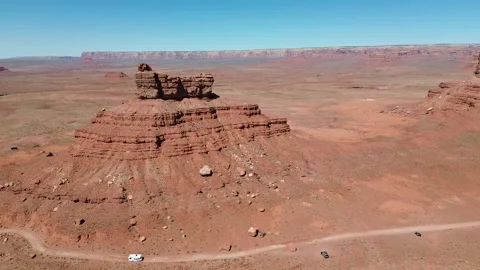 Setting Hen Butte in Valley of the Gods, Utah Stock Footage 309980177