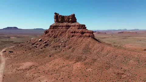 Setting Hen Butte in Valley of the Gods, Utah Stock Footage 309982052