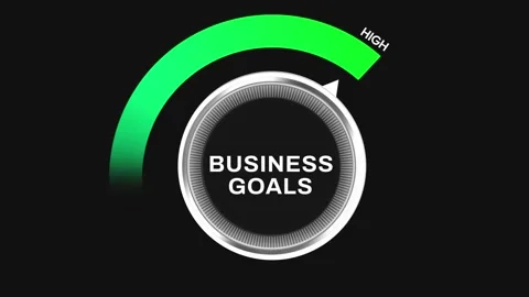 Setting high business goals concept design with node turning 4k Animation Video stock 304839725