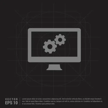 Setting icon - Black Creative Background Stock Illustration