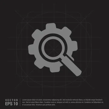 Setting icon - Black Creative Background Illustrazione stock