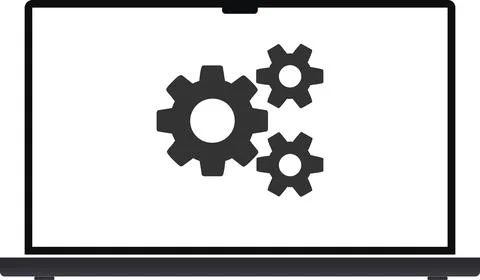 Setting icon in computer, Setting icon display, Setting Parameters, setting.. Stock Illustration