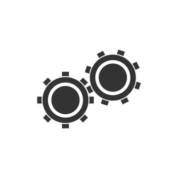 Setting icon flat Stock Illustration