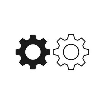 Setting icon. Flat style design, Vector illustration. Illustrazione stock