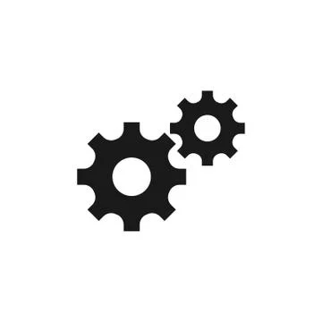 Setting icon. Flat style design, Vector illustration. Stock Illustration
