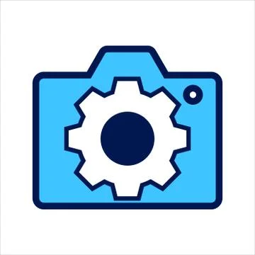 Setting icon. setting with camera symbol. Concept of camera setting Stock Illustration