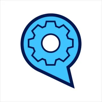 Setting icon. setting with chat symbol. Concept of chat / message Stock Illustration