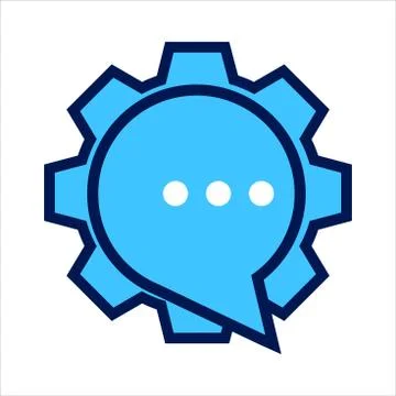 Setting icon. setting with chat symbol. Concept of chat / message . Vector Stock Illustration