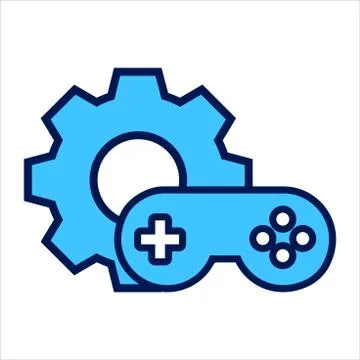Setting icon. setting with game symbol. Concept of game setting . Stock Illustration