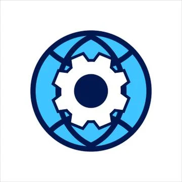 Setting icon. setting with globe symbol. Concept of global / network connection Stock Illustration