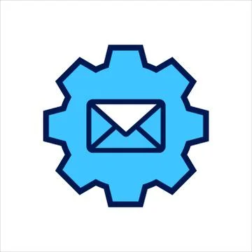 Setting icon. setting with mail symbol. Concept of chat / message Stock Illustration